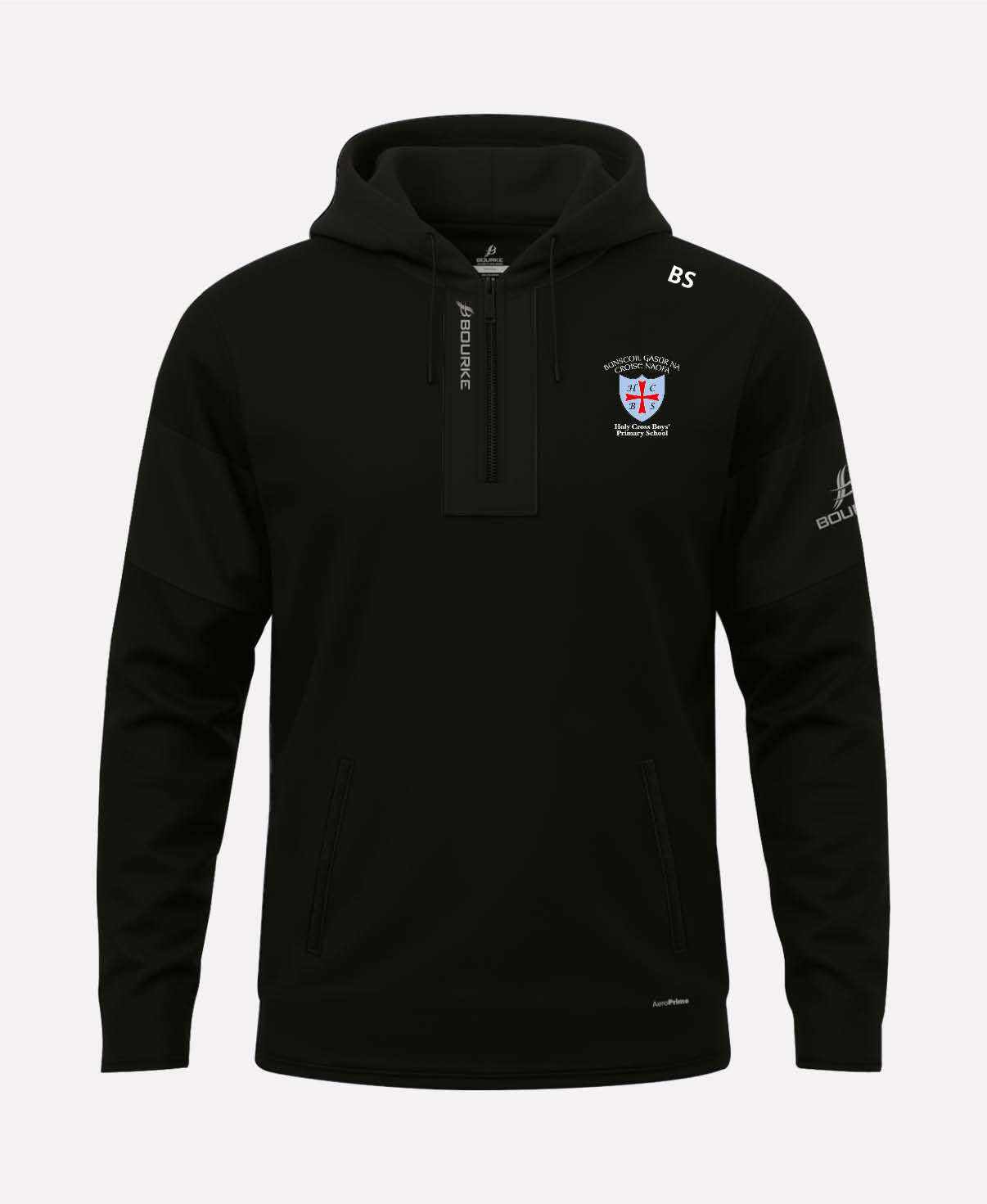 Holy Cross Boys PS TEASRA Half Zip Hoodie (Black)
