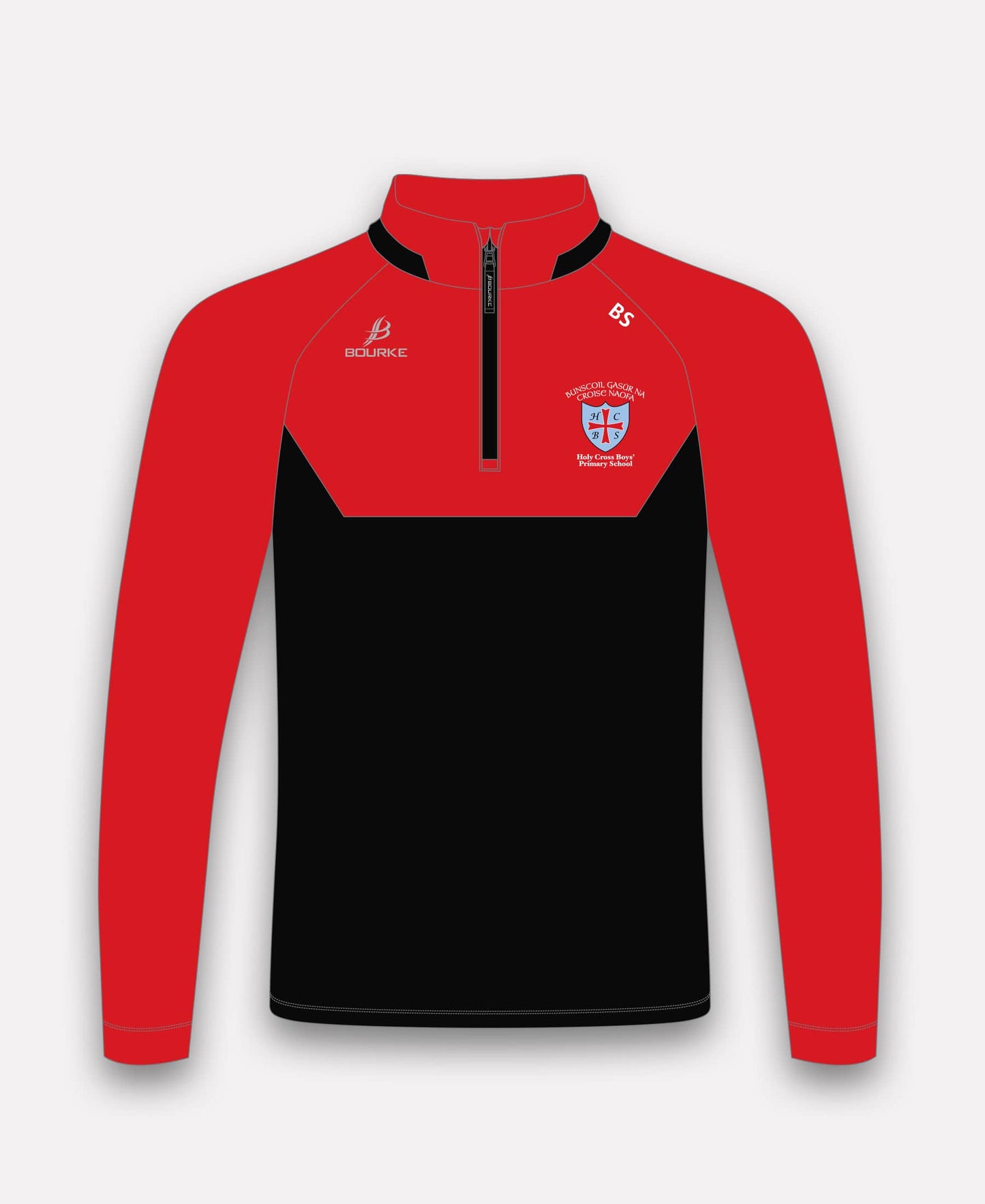 Holy Cross Boys PS BARR Half Zip (Black/Red)