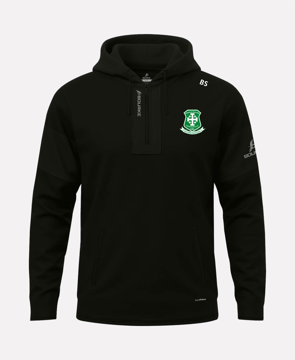 Holycross Ballycahill GAA TEASRA Half Zip Hoodie (Black)