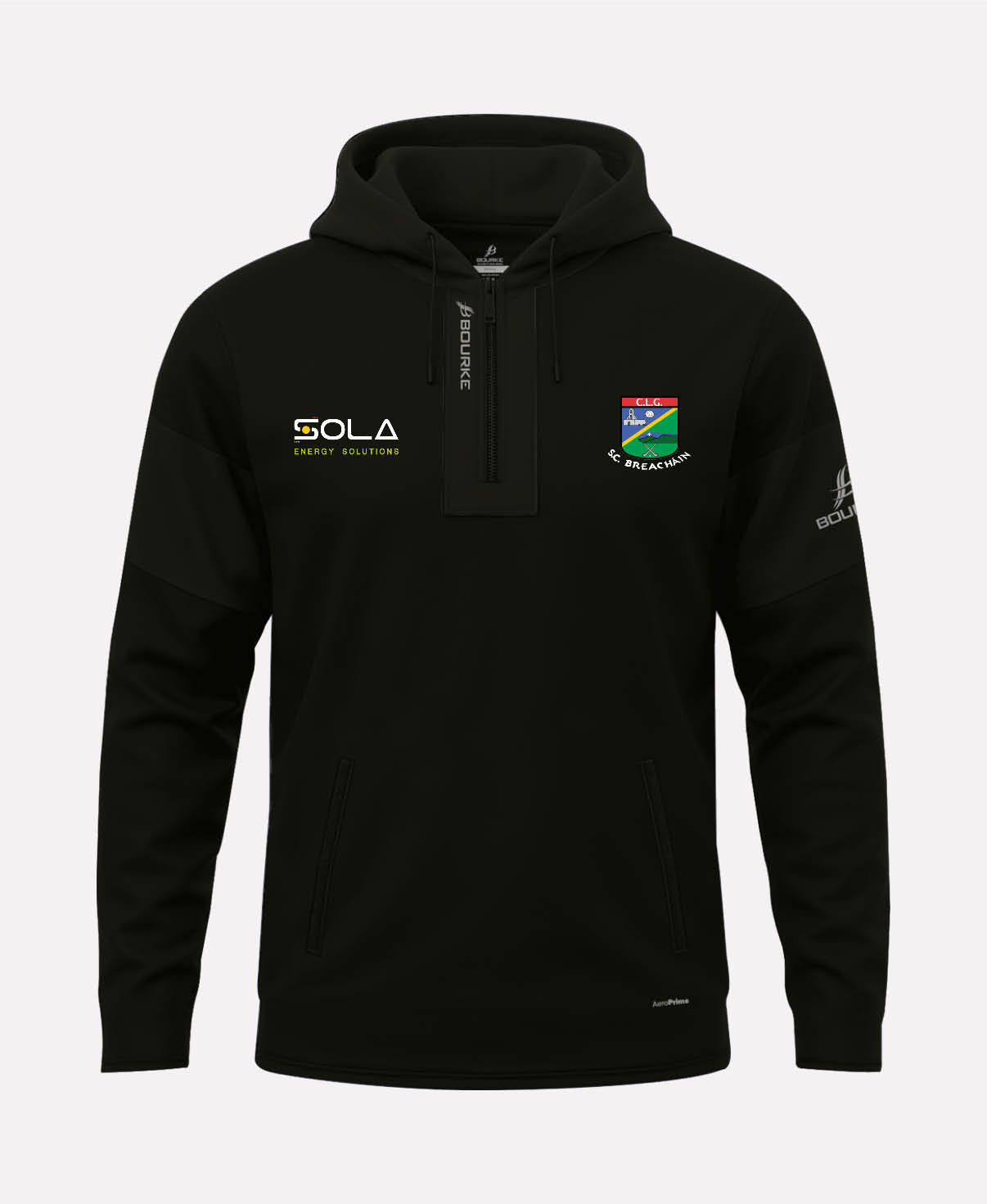 JK Brackens GAA TEASRA Half Zip Hoodie (Black)