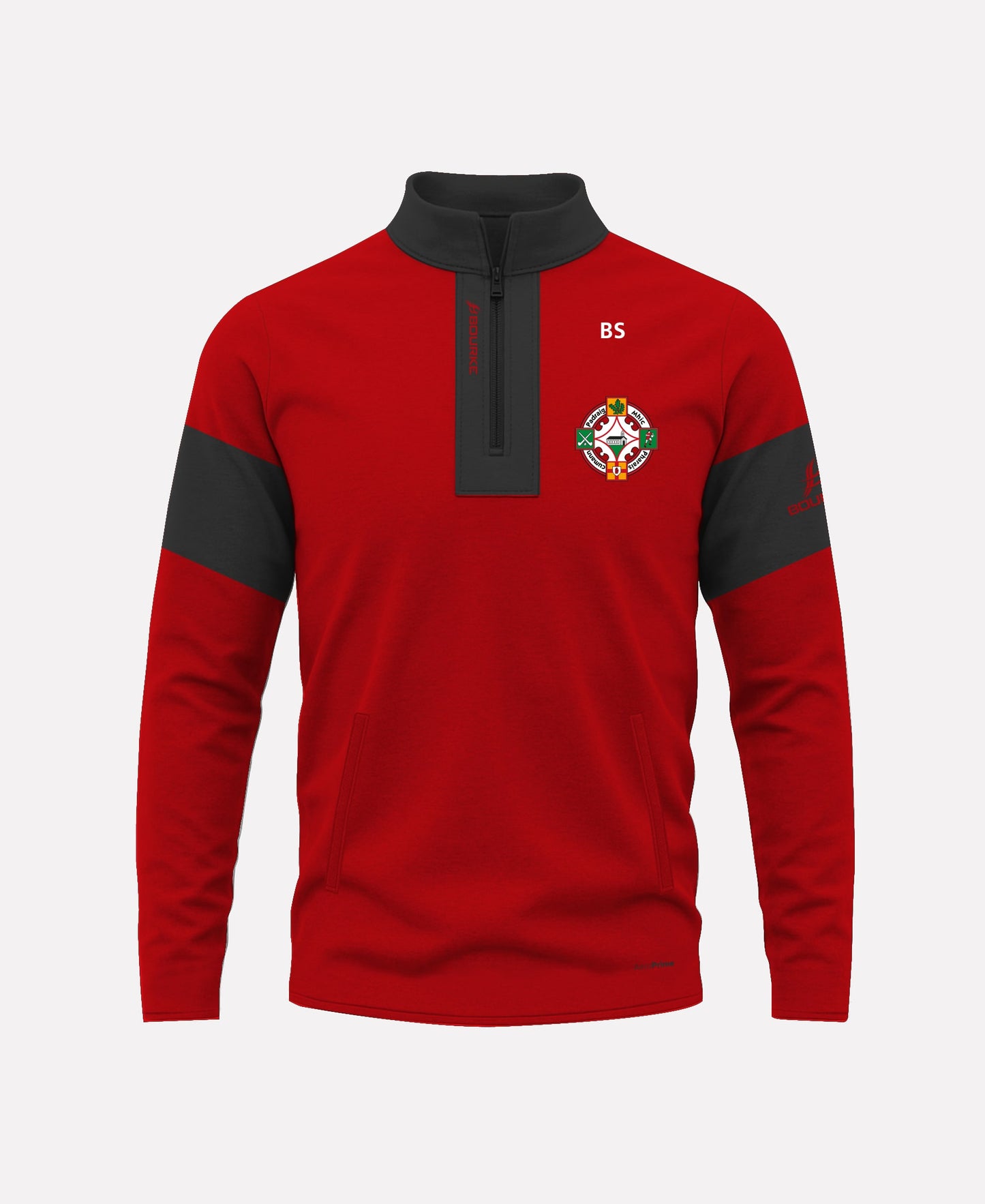 Kilrea Camogie TEASRA Half Zip (Black/Red)