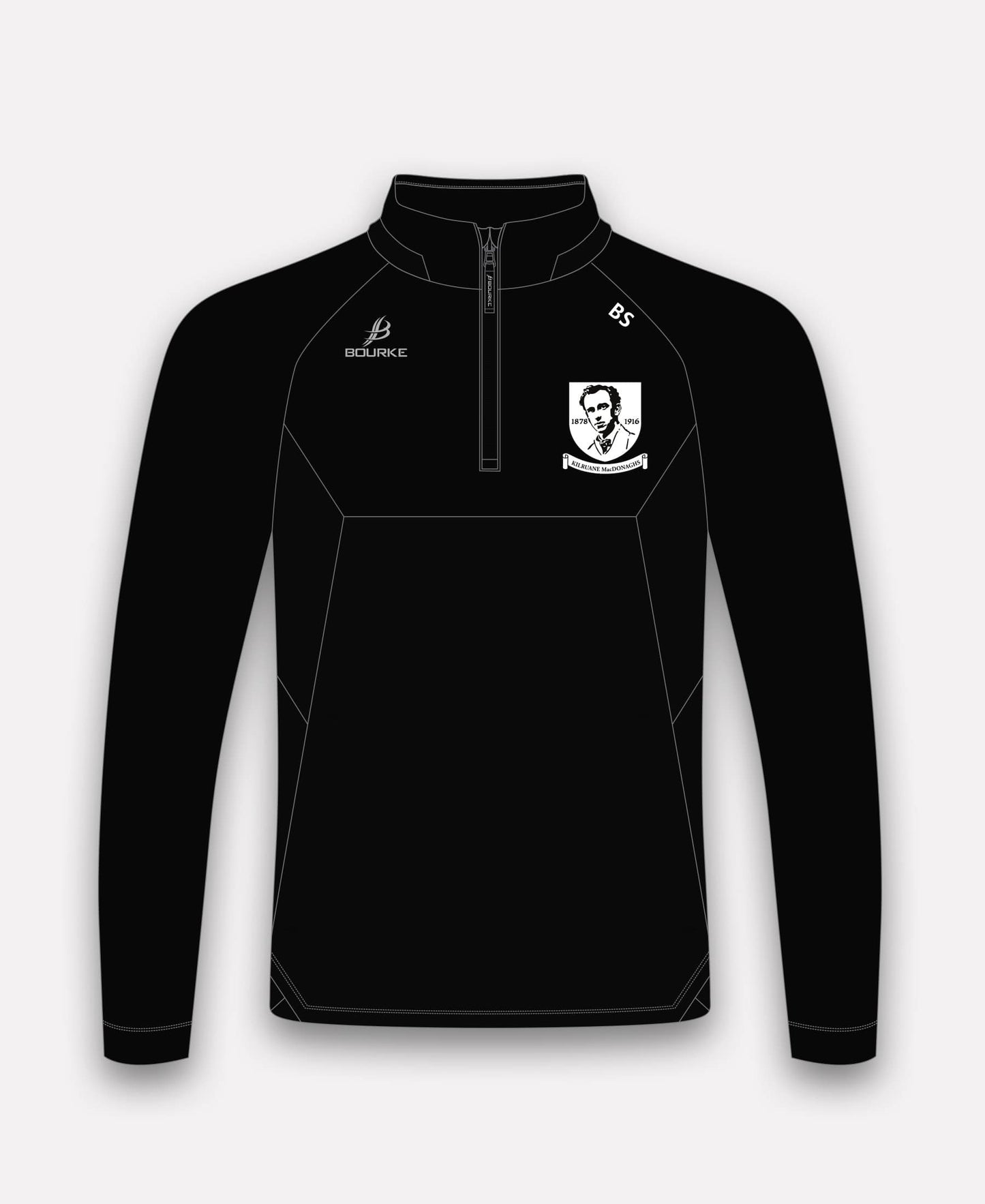 Kilruane MacDonaghs GAA BARR Half Zip (Black)