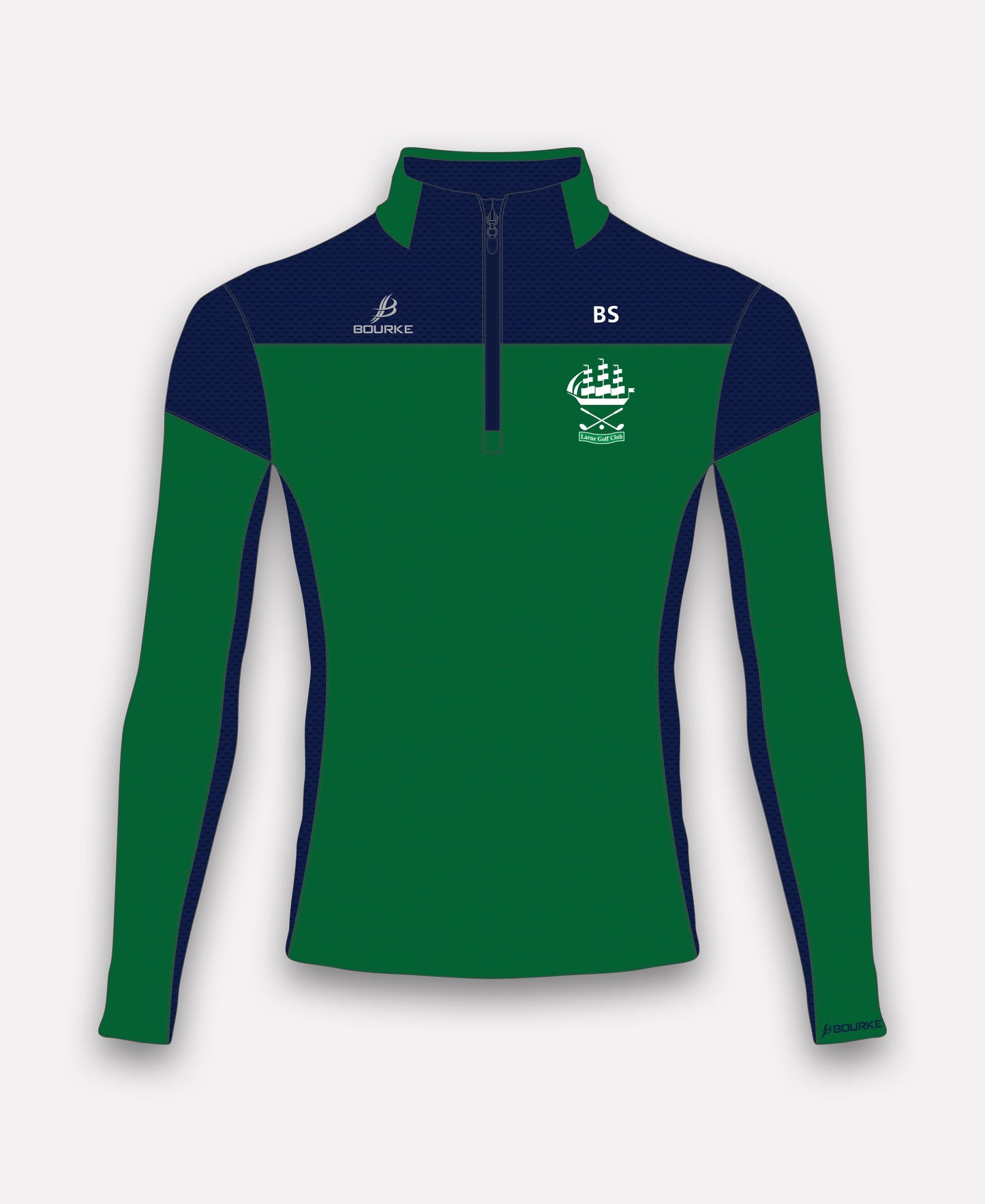 Larne Golf Club TACA Half Zip (Navy/Green)