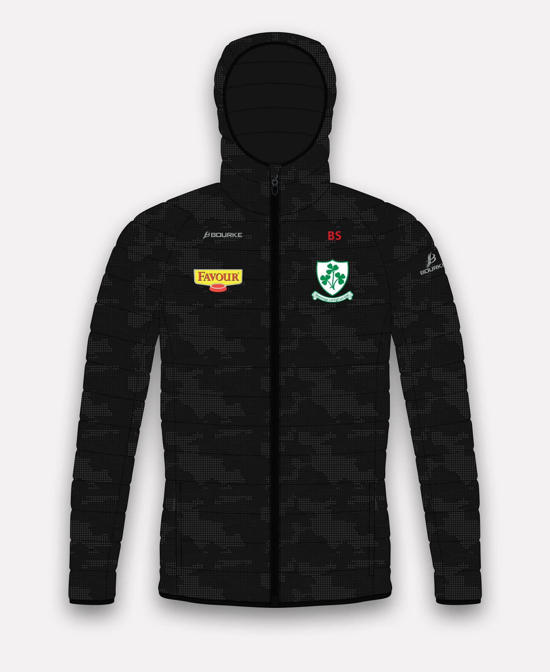 Loughgiel Shamrocks Reflective Camo Jacket (Black)