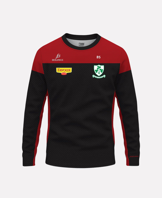 Loughgiel Shamrocks TACA Crew Neck (Black/Red)