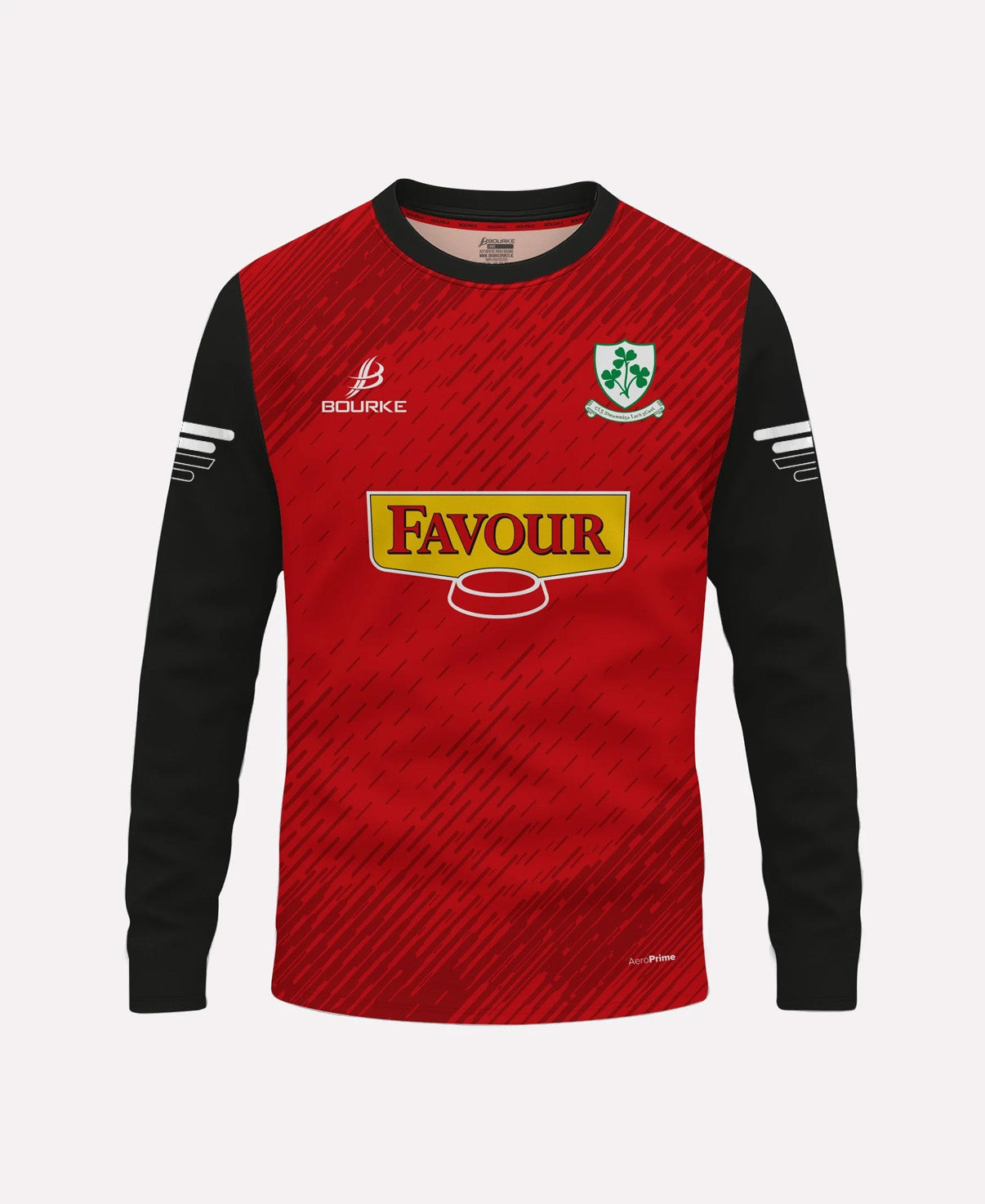 Loughgiel Shamrocks Warm Up Crew Neck (Red/Black)