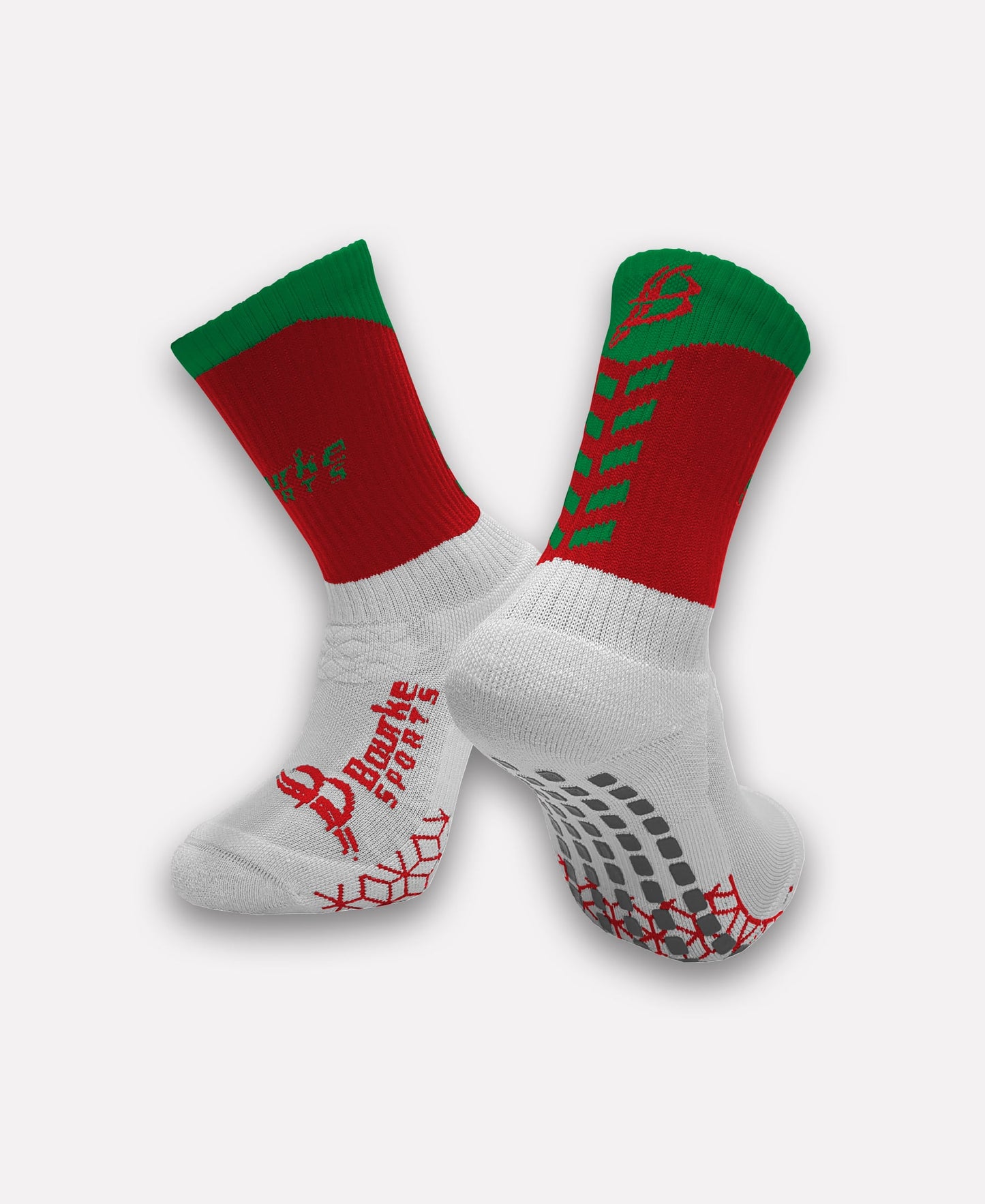 Loughmore Castleiney GAA Miniz Chevron Socks (Red/Green)