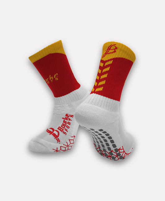 Moycarkey Borris Camogie Miniz Socks (Red/Amber)