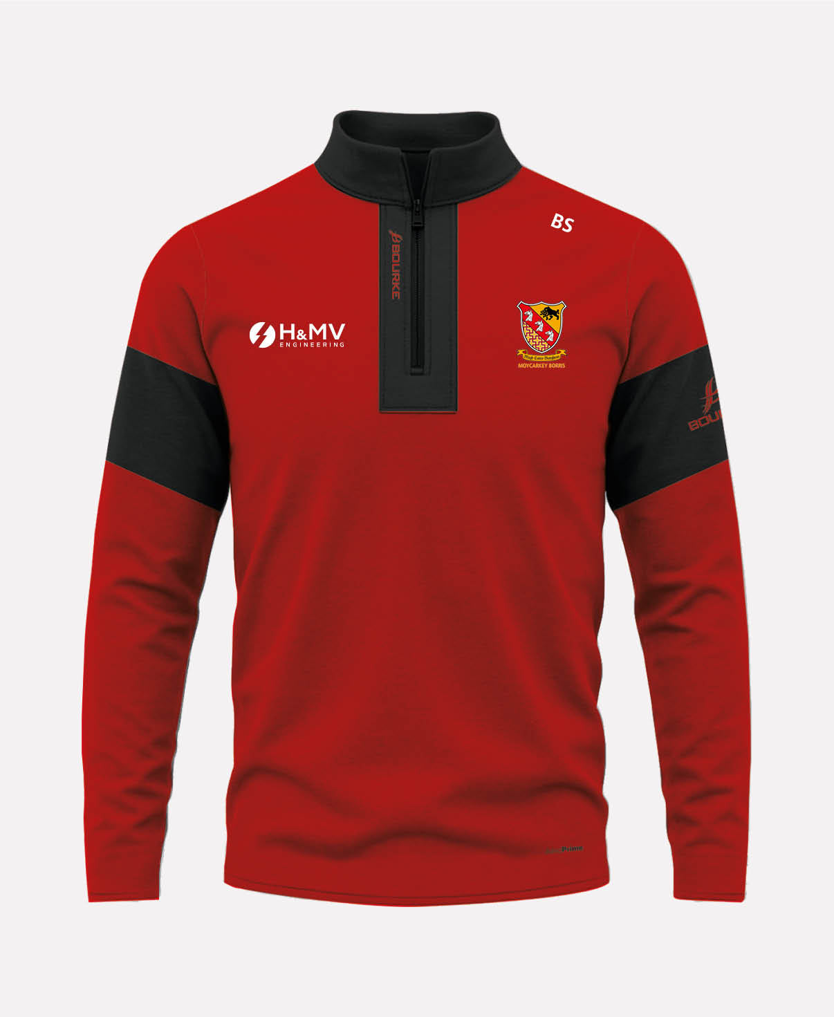Moycarkey Borris GAA TEASRA Half Zip (Black/Red)