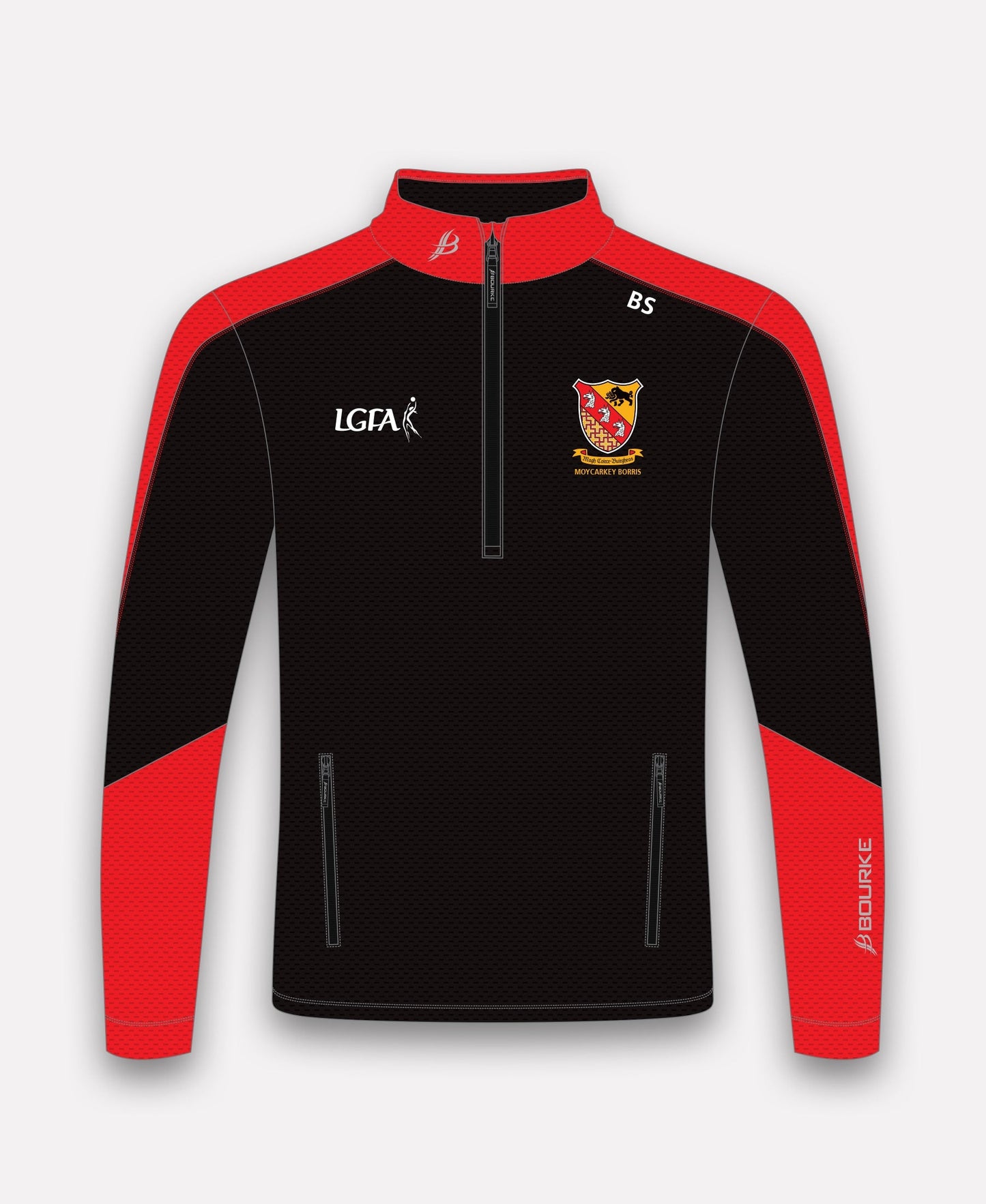 Moycarkey Borris LGFA Croga Half Zip (Black/Red)