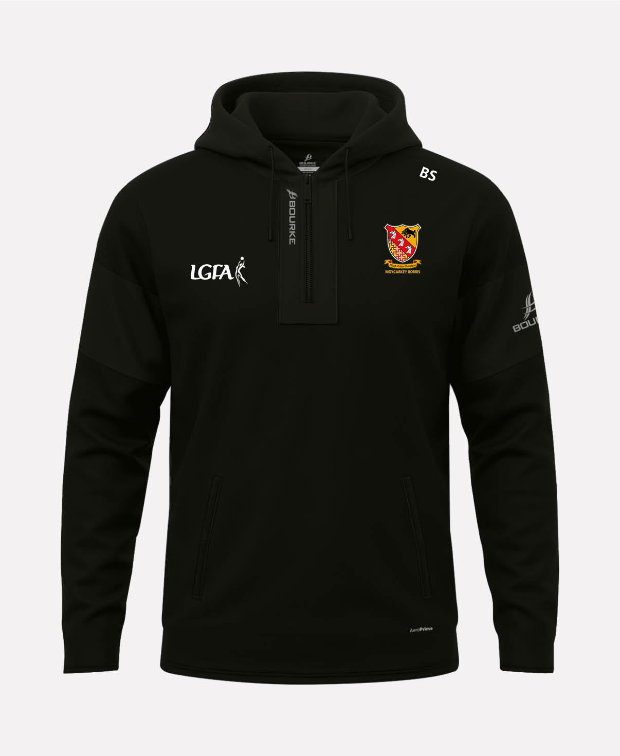 Moycarkey Borris LGFA TEASRA Half Zip Hoodie (Black)