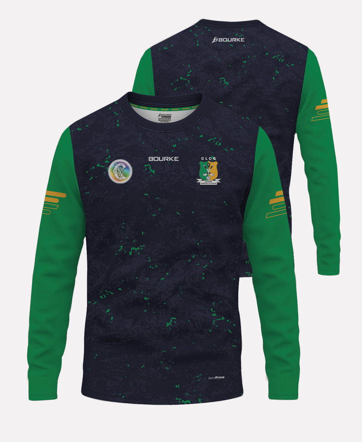 Moyne Templetuohy Camogie Warm Up Crew Neck 26/27 (Navy/Green/Amber)