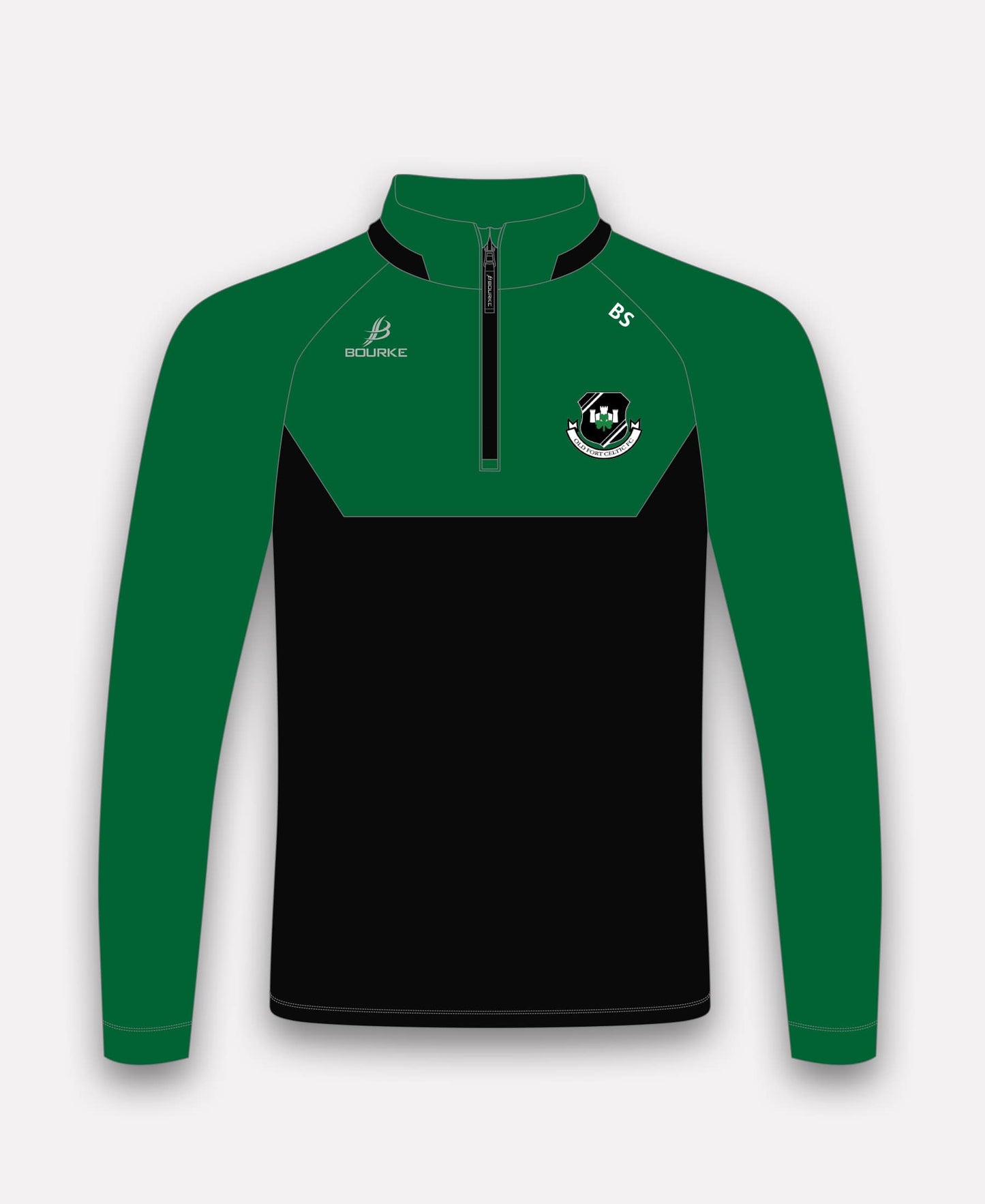 Old Fort Celtic FC BARR Half Zip (Black/Green)