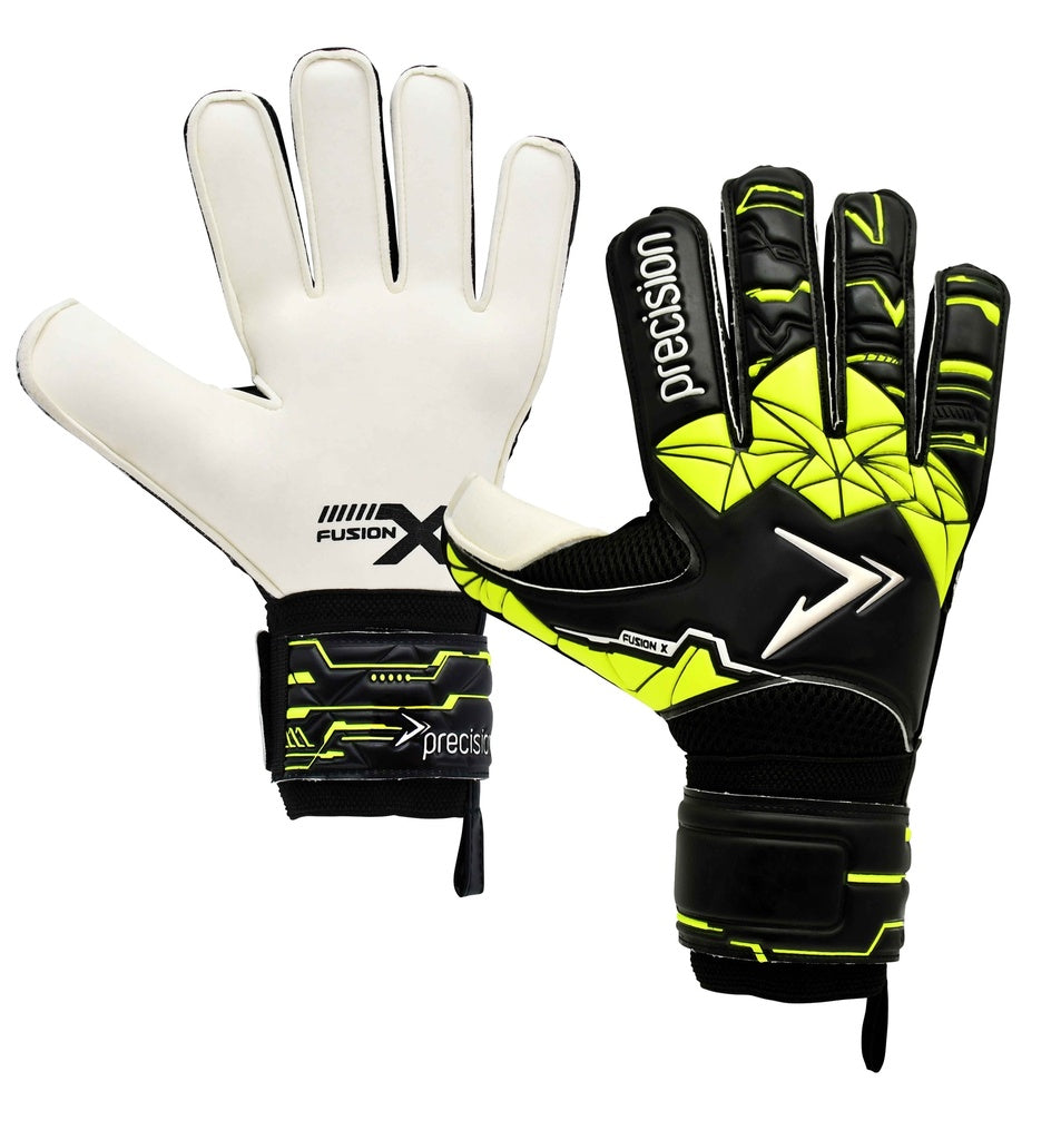 Precision Fusion X Flat Cut Finger Protect GK Gloves (Black/Yellow)