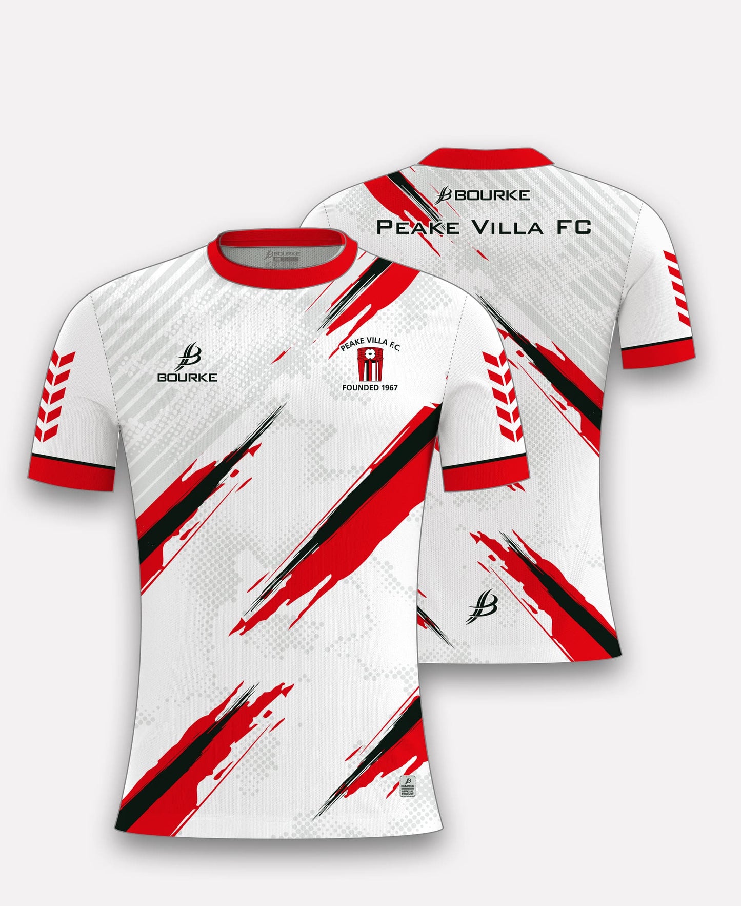 Peake Villa FC Training Jersey 2025 (White/Red/Black)