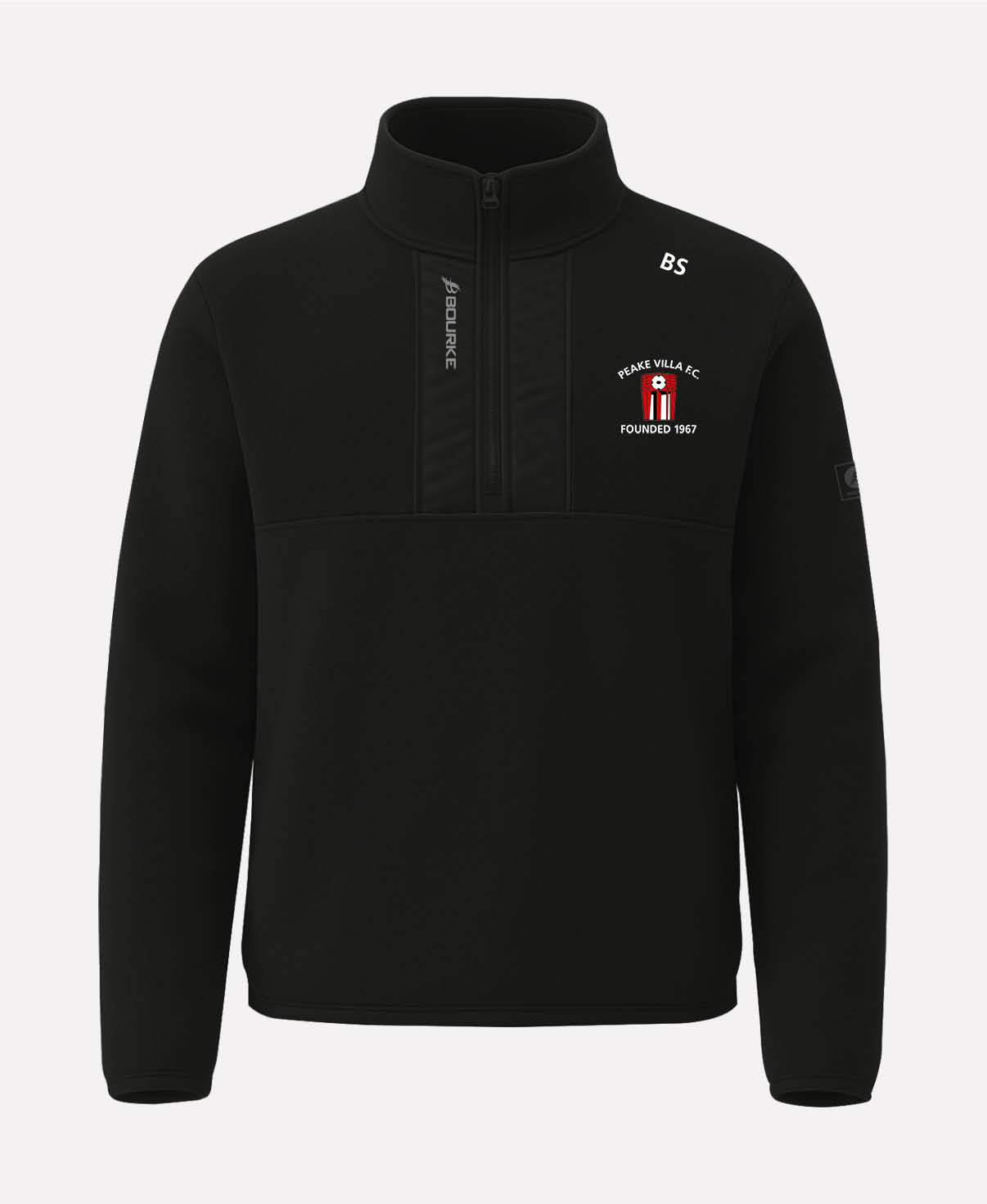 Peake Villa FC TEASRA Half Zip Fleece (Black)
