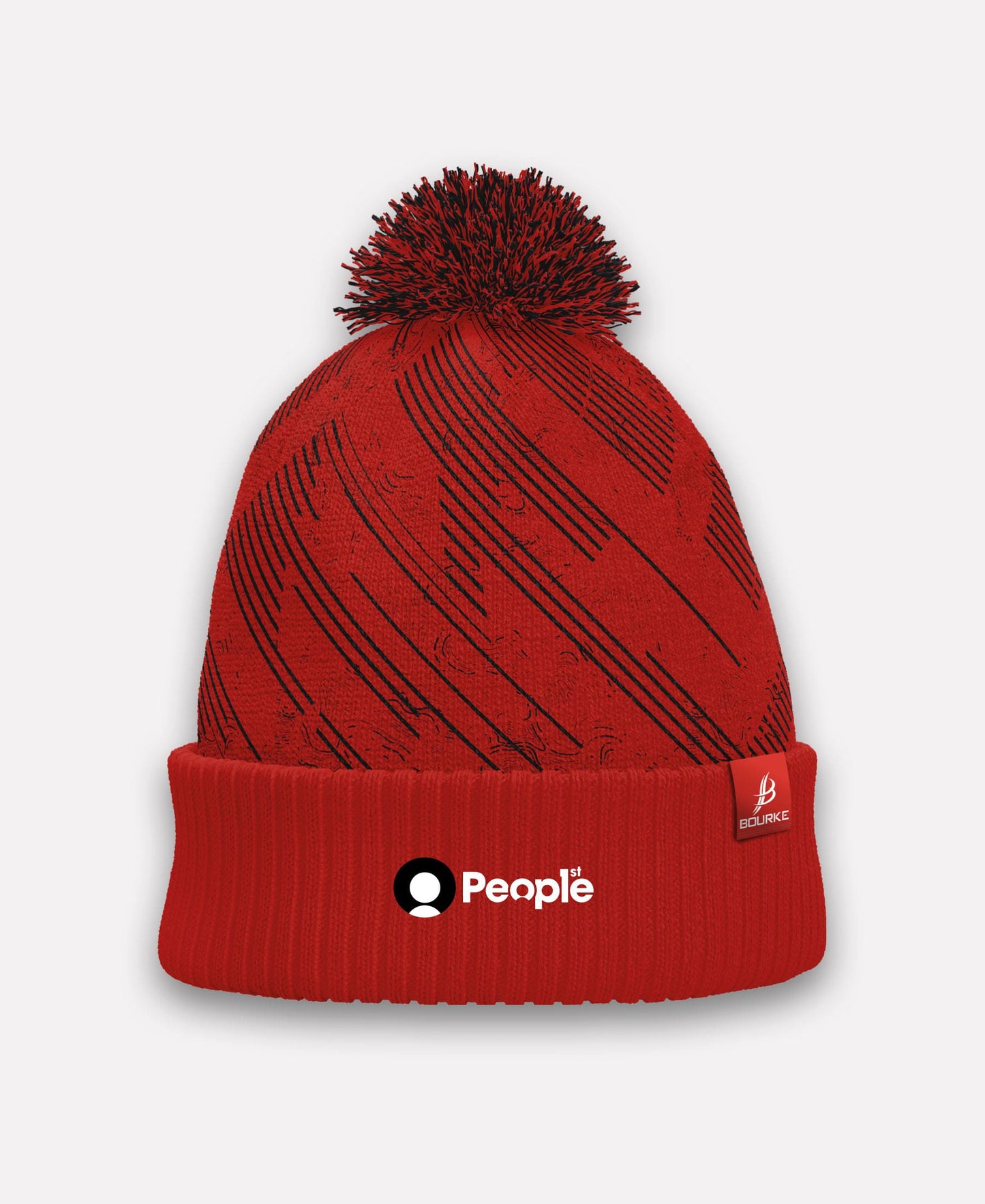 People 1st BARR Bobble Hat (Black/Red)