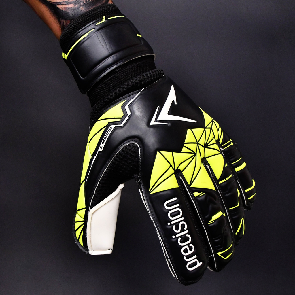 Precision Fusion X Flat Cut Finger Protect GK Gloves (Black/Yellow)