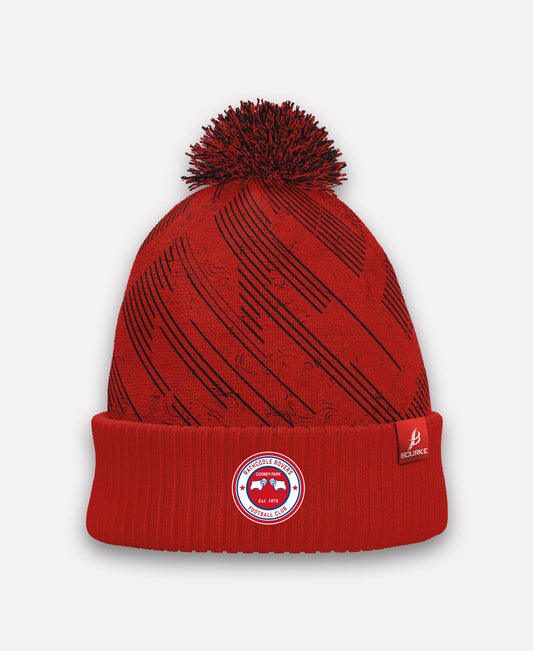 Rathcoole Rovers FC BARR Bobble Hat (Black/Red)