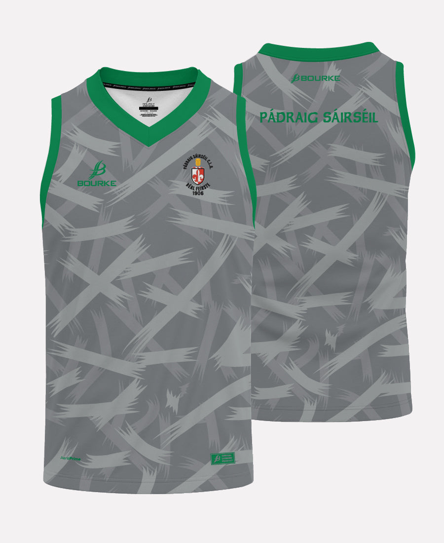 Sarsfields GAA Belfast Training Singlet 26/27 (Grey/Green)