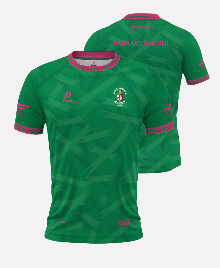 Sarsfields GAA Belfast Training Jersey 26/27 (Green/Pink)