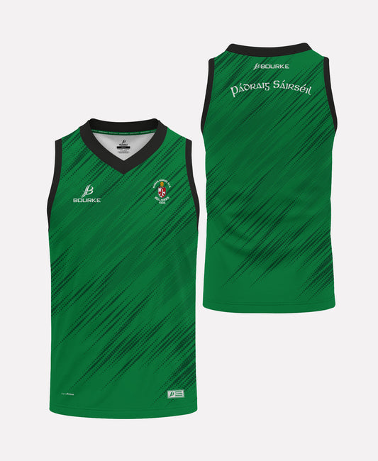 Sarsfields GAA Belfast Singlet 2025/26 (Green/Black)