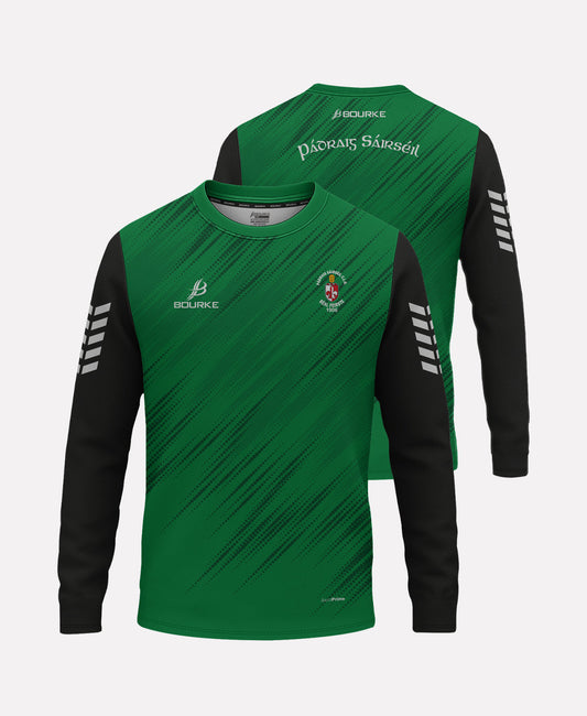 Sarsfields GAA Belfast Warm Up Crew Neck 2025/26 (Green/Black)