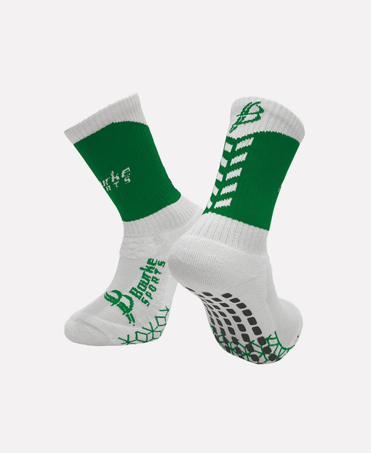 Scoil Naithi Miniz Chevron Socks (Green/White)