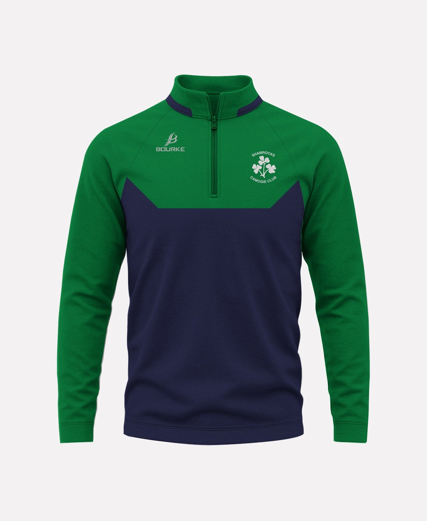 Shamrocks Camogie Galway BARR Half Zip (Navy/Green)