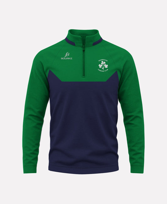 Shamrocks Camogie Galway BARR Half Zip (Navy/Green)