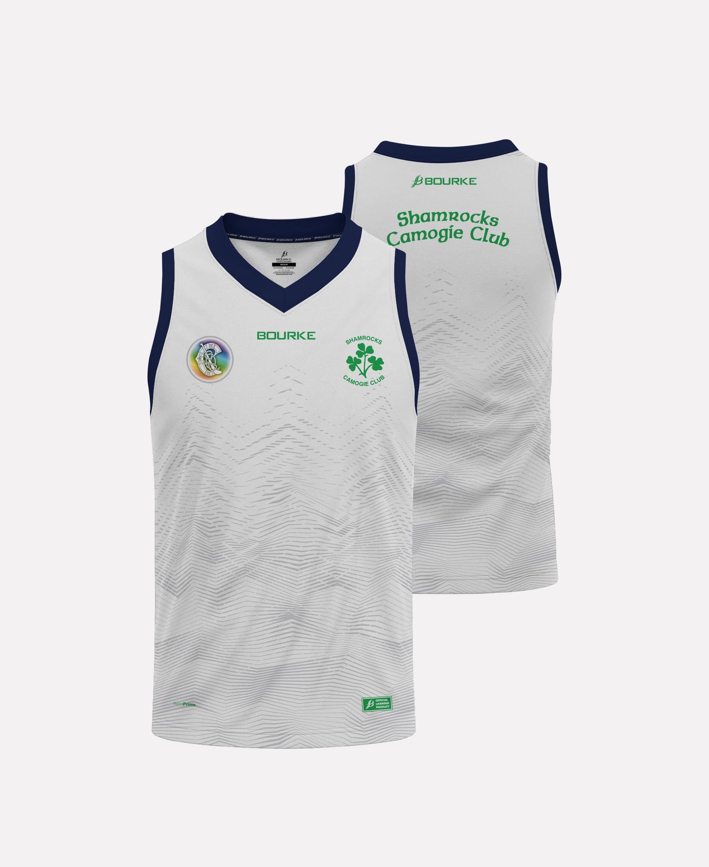 Shamrocks Camogie Galway Singlet (White/Navy/Green)