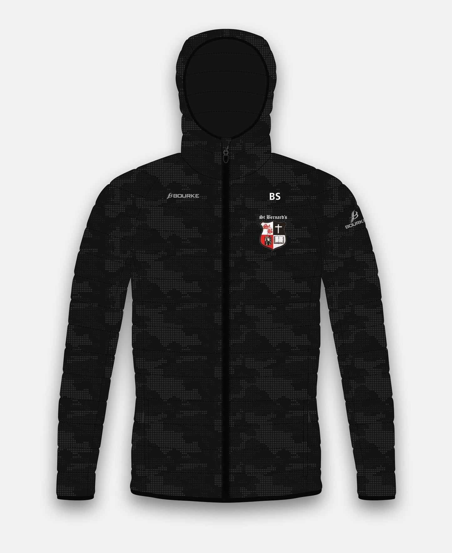 St Bernard's PS Belfast Staff Reflective Camo Jacket (Black)