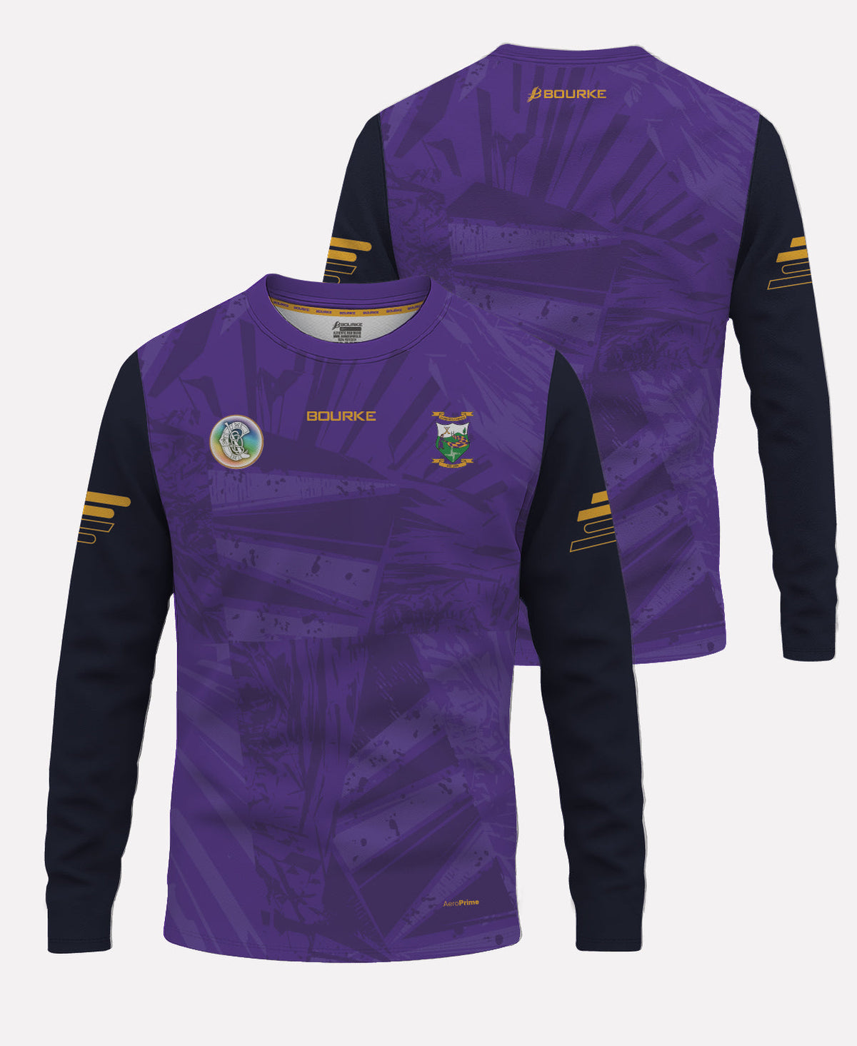 St Brigids Camogie (Laois) Warm Up Crew Neck 26/27 (Purple/Navy)