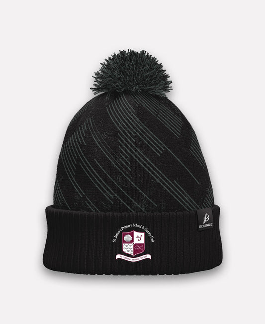 St James PS Rathcoole Staff BARR Bobble Hat (Black/Grey)