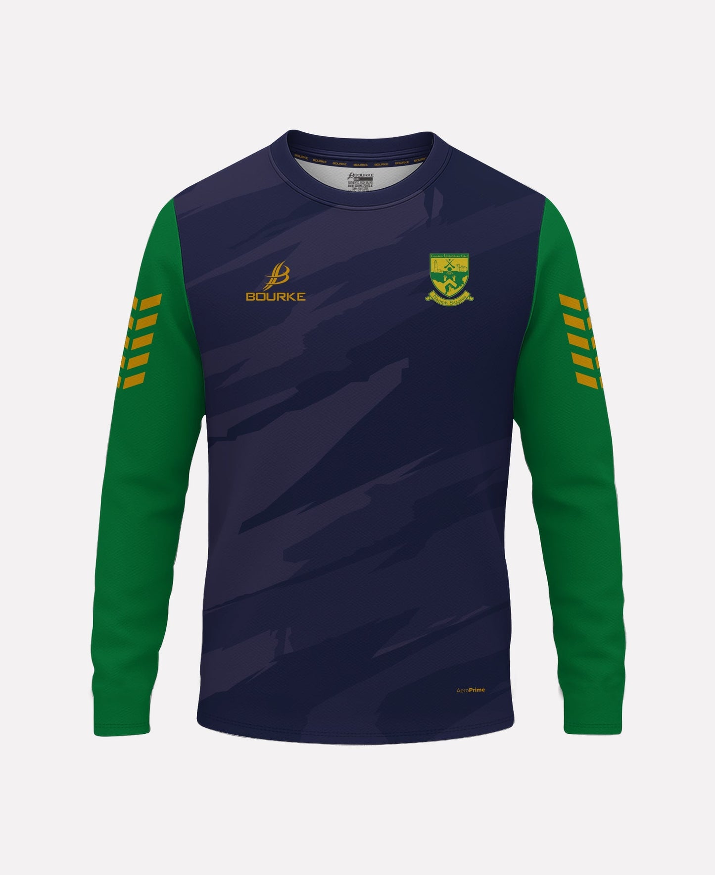 St James GAA Warm Up Crew Neck (Navy/Green/Amber)