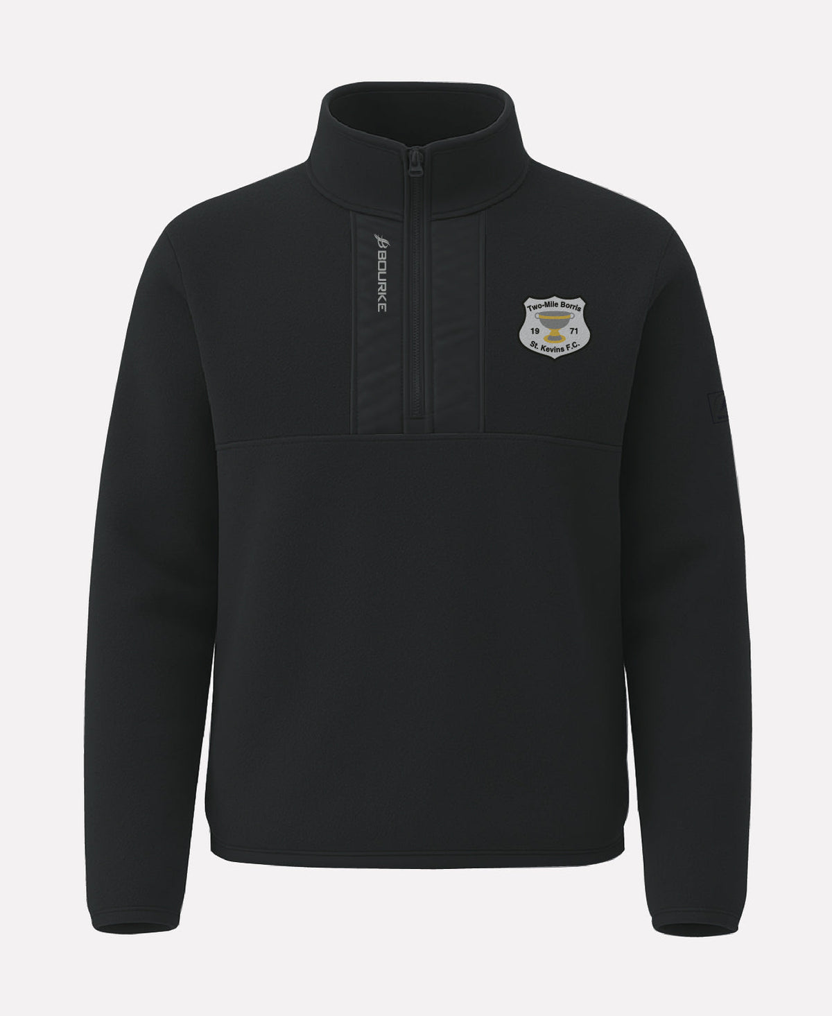 Two Mile Borris St Kevins FC TEASRA Half Zip Fleece (Black)