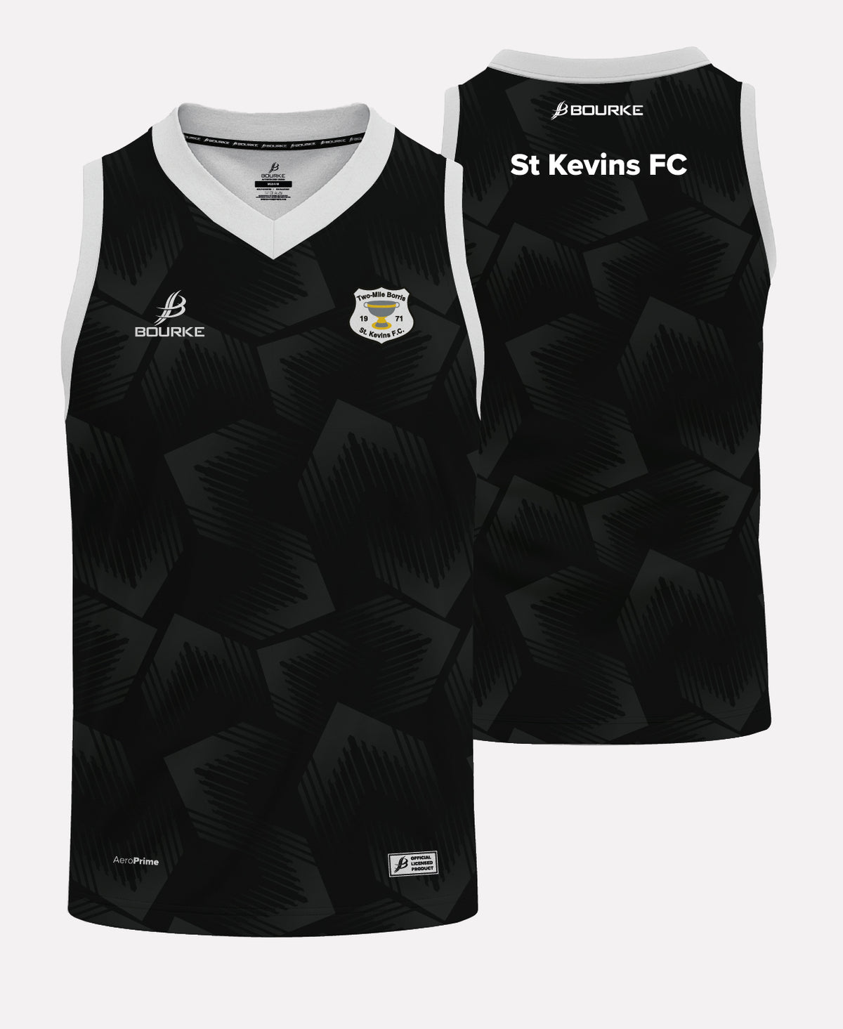 Two Mile Borris St Kevins FC Training Singlet 26/27 (Black/White)