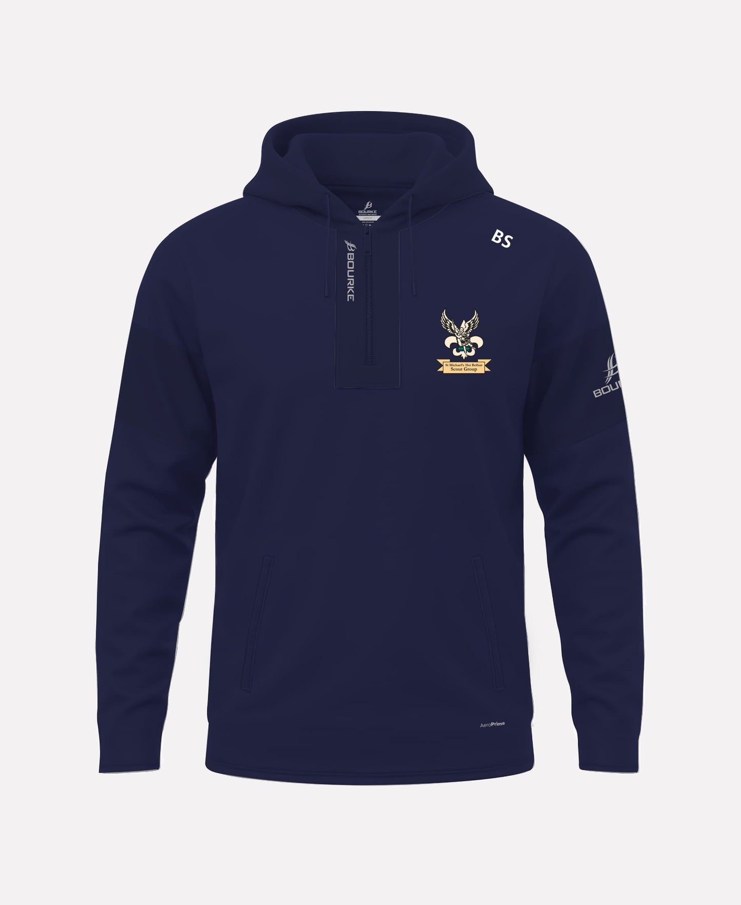 St Michaels Scouts TEASRA Half Zip Hoodie (Navy)