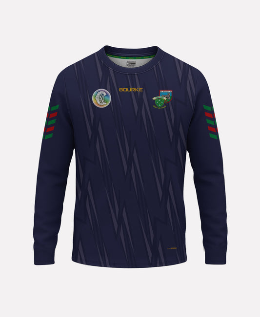 St Munnas-Ringtown Camogie Warm Up Crew Neck (Navy/Green/Red)