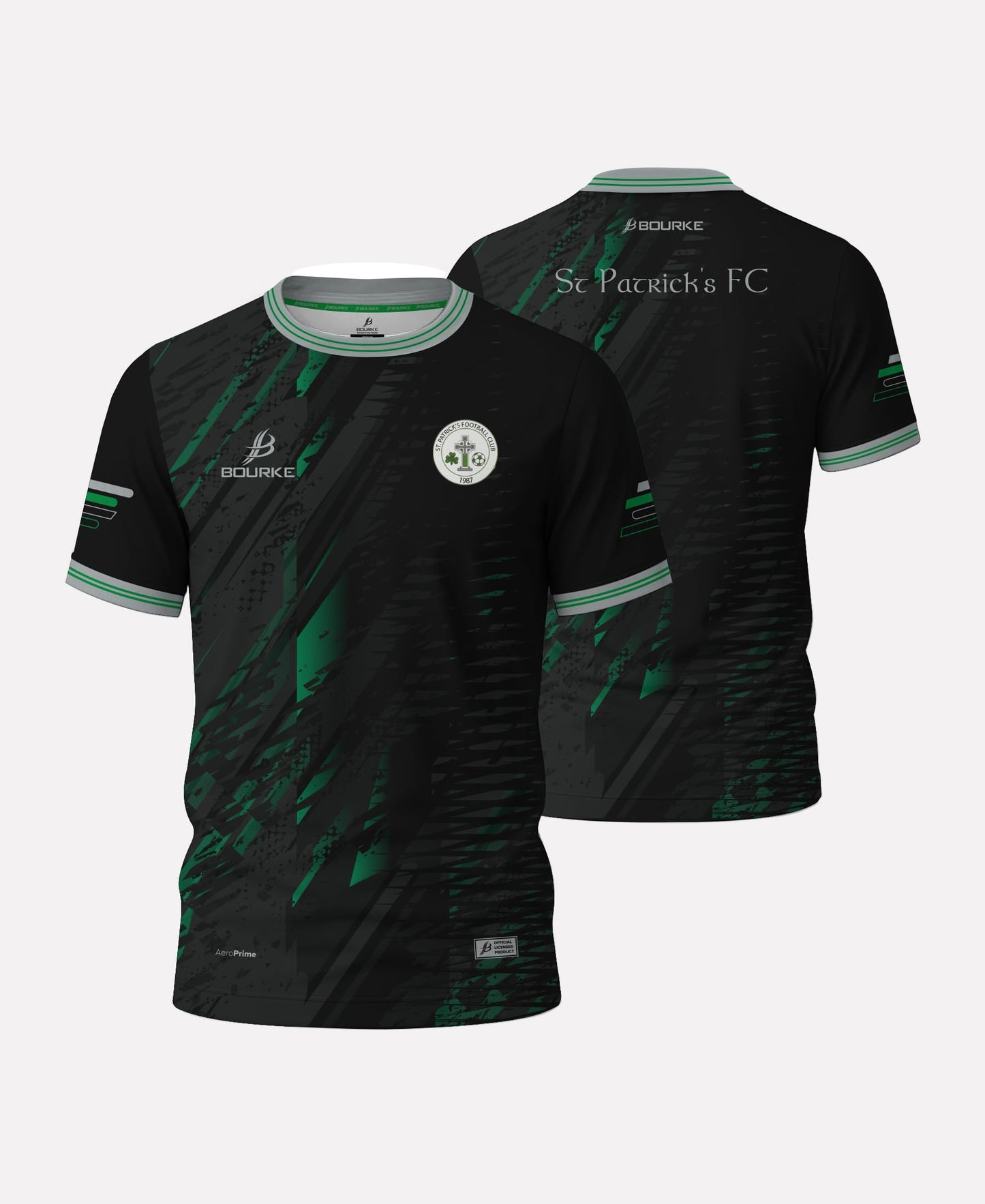 St Patricks FC Jersey (Black/Green)