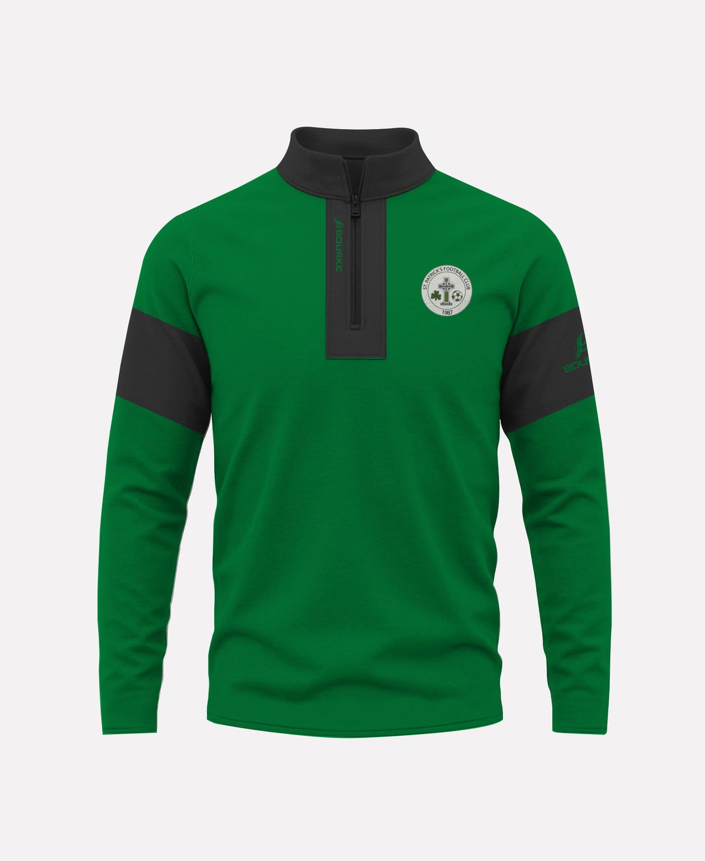 St Patricks FC TEASRA Half Zip (Black)