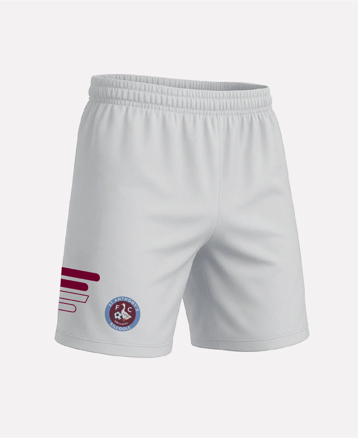 St Anthonys FC March Shorts (White/Maroon)