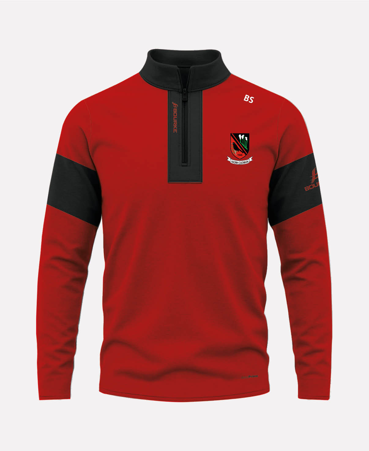 St Kevins GAA TEASRA Half Zip (Black/Red)