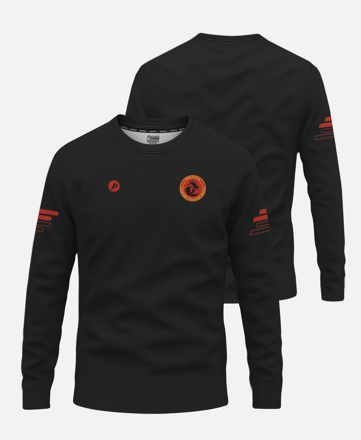 Team Evolve MMA Warm Up Crew Neck 26/27 (Black/Red)