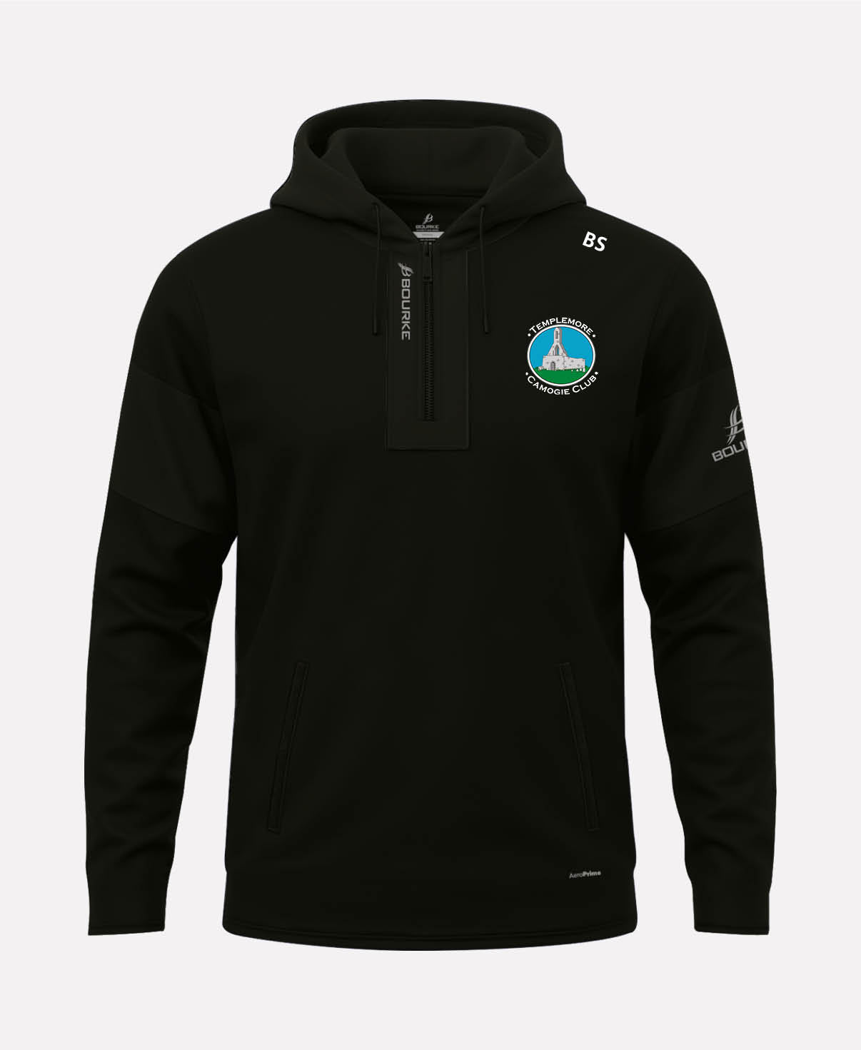Templemore Camogie TEASRA Half Zip Hoodie (Black)