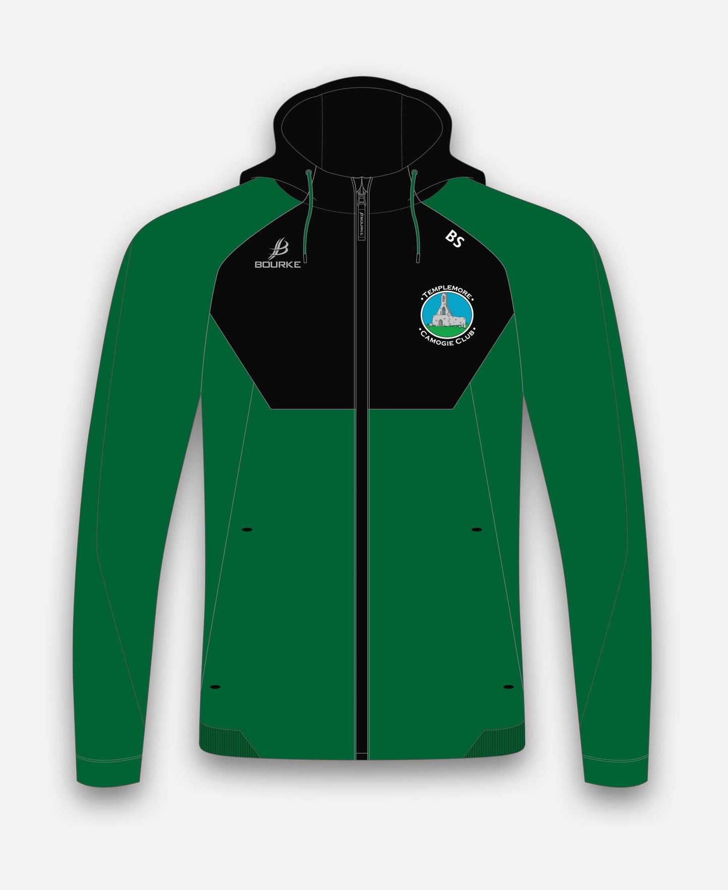 Templemore Camogie BARR Hoody (Green/Black)