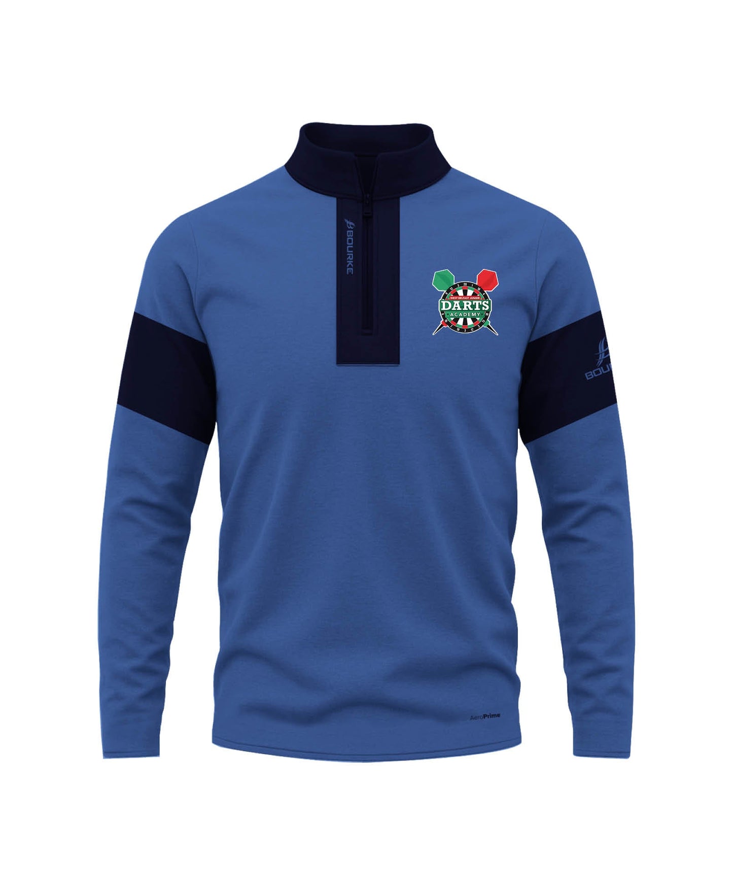 West Belfast Junior Darts Academy TEASRA Half Zip (Navy/Sky Blue)