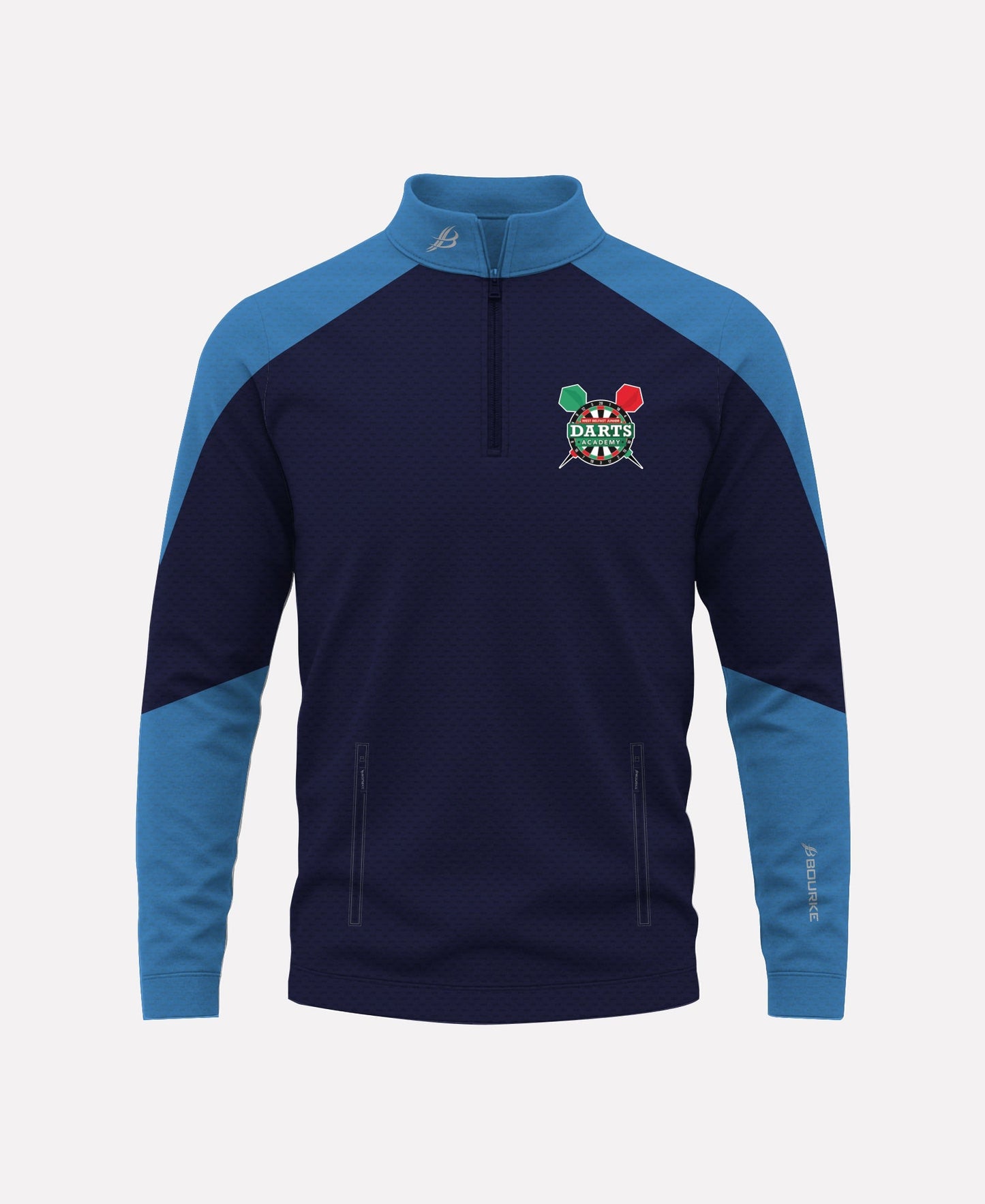 West Belfast Junior Darts Academy Croga Half Zip (Navy/Sky)