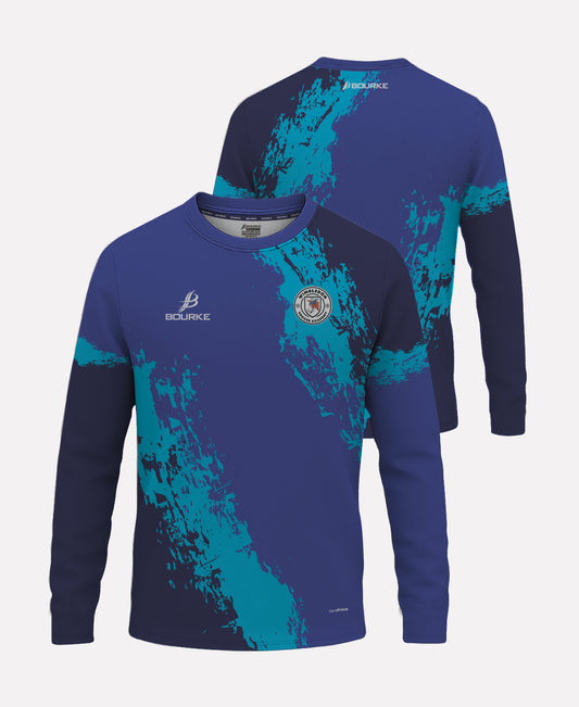 Wimbledon Soccer Academy Warm Up Crew Neck (Navy/Cyan/Royal)