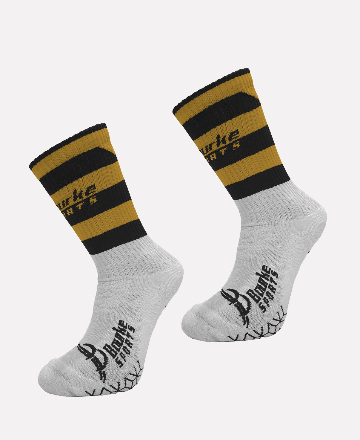 Youghal RFC Miniz Hoops Socks (Black/Amber)